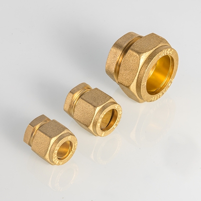 Extrémité d'arrêt de compression en laiton forgé EN1254 pour raccords de tuyaux, fournitures d'eau à basse pression