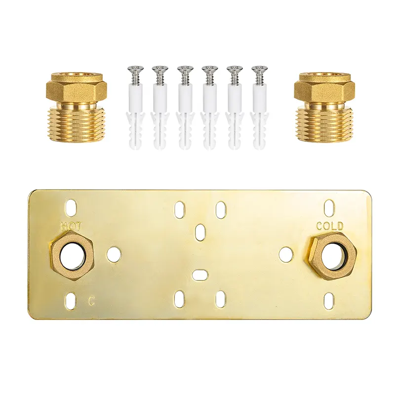 Assiette de douche dorée