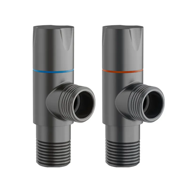 Vanne d'angle en laiton gris