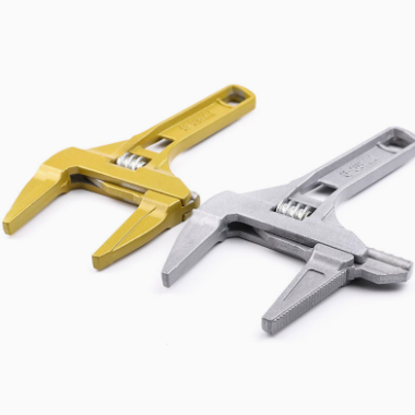 Clé robuste en alliage d'aluminium avec grande mâchoire et poignée courte