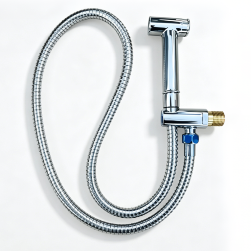 Ensemble de pulvérisateur de bidet à main au Moyen-Orient, pistolet pulvérisateur à bouton-poussoir en laiton chromé, tuyau en acier inoxydable 304 de 1,2 m, kit de pulvérisation à pression pour le nettoyage des toilettes à domicile