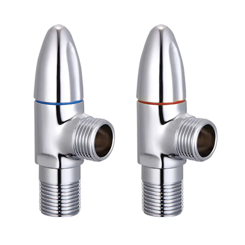 Valve d'angle en laiton bleu rouge