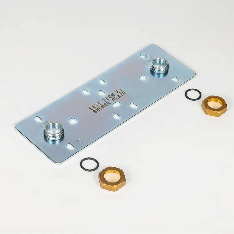 Plaque de douche argentée