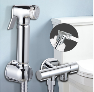 Pulvérisateur de bidet portatif en laiton massif avec pomme de douche, pistolet à eau de nettoyage de salle de bains à haute pression