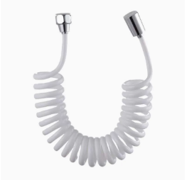 Tuyau de douche rétractable flexible en TPU 2,3 m, tube à ressort hélicoïdal pour pulvérisateur de bidet